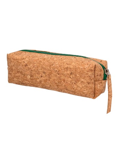 Estuche portatodo liderpapel corcho rectangular cremallera de color 185x55x70 mm