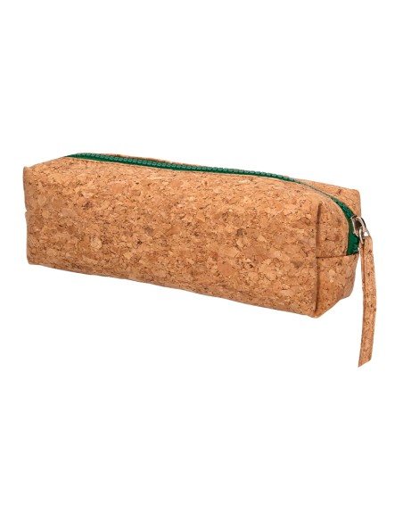 Estuche portatodo liderpapel corcho rectangular cremallera de color 185x55x70 mm