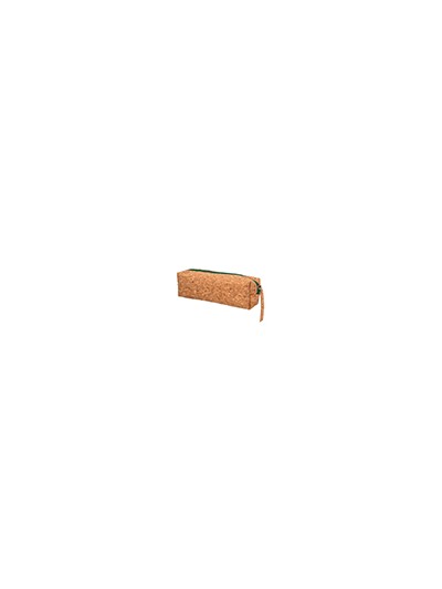 Estuche portatodo liderpapel corcho rectangular cremallera de color 185x55x70 mm