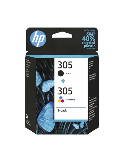 Pack 2 cartucho tinta hp 305 negro y color 1255 23xx 27xx 41xx deskjet plus 41xx envy 60xx 6420 envy pro 64xx