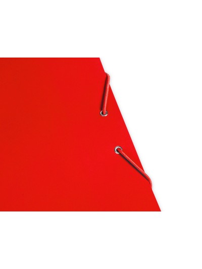 Carpeta liderpapel gomas folio 3 solapas carton plastificado color rojo