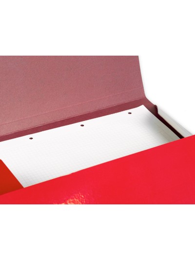 Carpeta liderpapel gomas folio 3 solapas carton plastificado color rojo