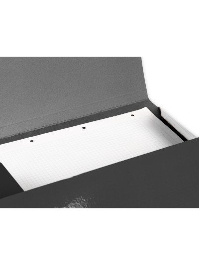 Carpeta liderpapel gomas folio 3 solapas carton plastificado color negro