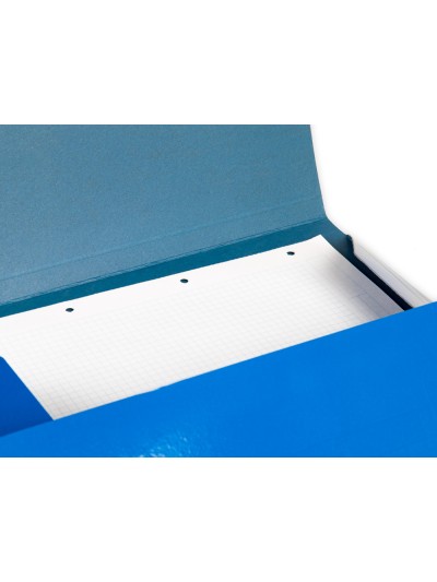 Carpeta liderpapel gomas folio 3 solapas carton plastificado color azul