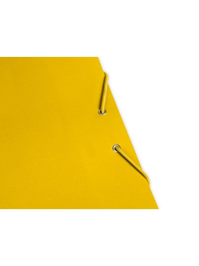 Carpeta liderpapel gomas folio 3 solapas carton plastificado color amarillo
