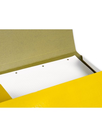 Carpeta liderpapel gomas folio 3 solapas carton plastificado color amarillo