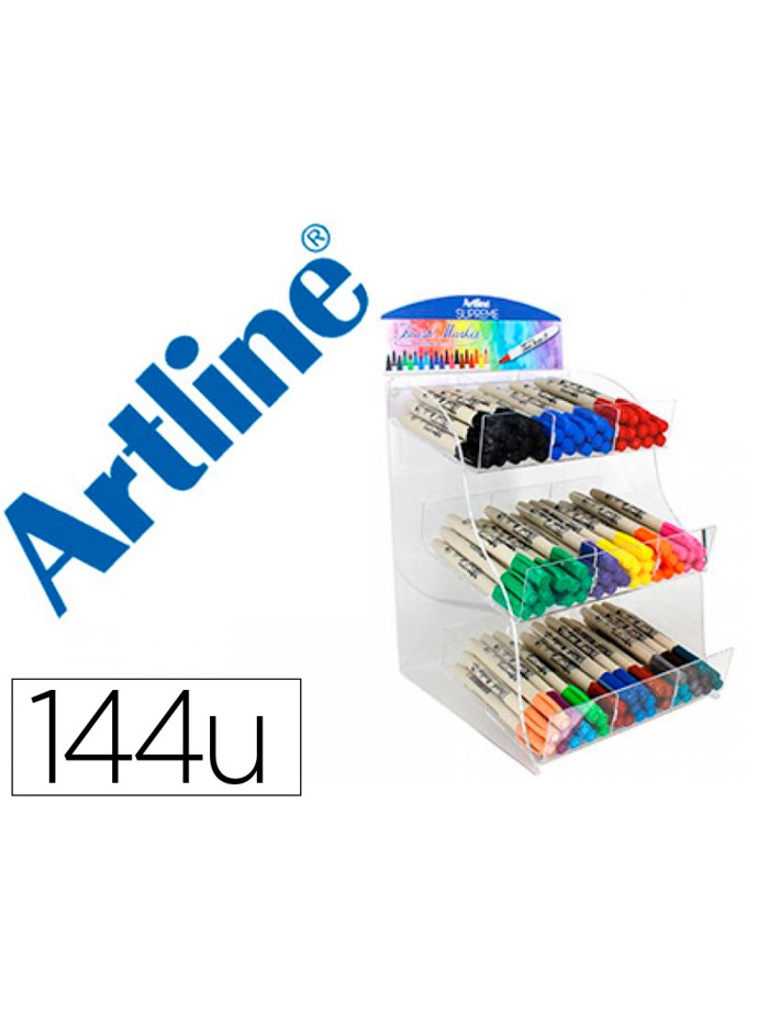 Rotulador artline supreme brush epfs pintura base de agua punta tipo pincel trazo fino expositor de 144 Rotulador artline supreme brush epfs pintura base de agua punta tipo pincel trazo fino expositor de 144
