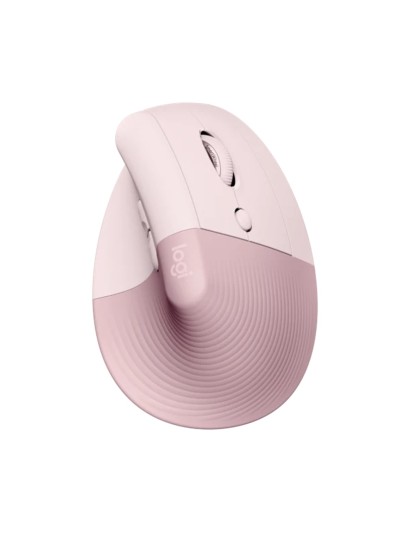 Mouse raton vertical logitech lift 6 botones 4000 dpi wireless inalambrico rosa