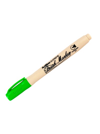 Rotulador artline supreme brush epfs pintura base de agua punta tipo pincel trazo fino verde claro