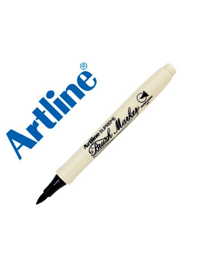 Rotulador artline supreme brush epfs pintura base de agua punta tipo pincel trazo fino negro Rotulador artline supreme brush epfs pintura base de agua punta tipo pincel trazo fino negro