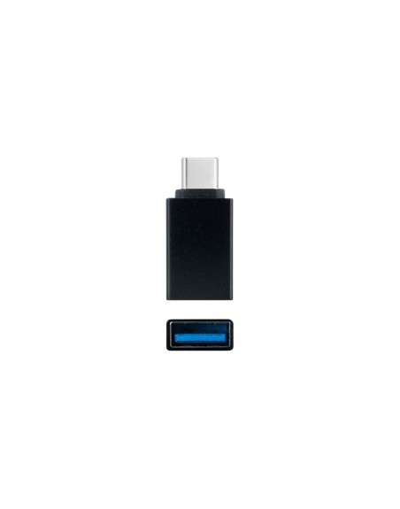 Adaptador usb tipo a a usb tipo c nanocable negro - hembra - macho