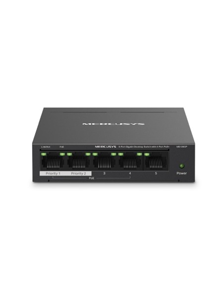 Switch mercusys ms105gp 5 puertos - 10 - 100 - 1000mbps - rj45