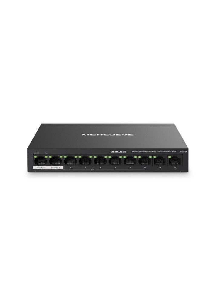 Switch mercusys ms110p 10 puertos - 10 - 100mbps - rj45 Switch mercusys ms110p 10 puertos - 10 - 100mbps - rj45