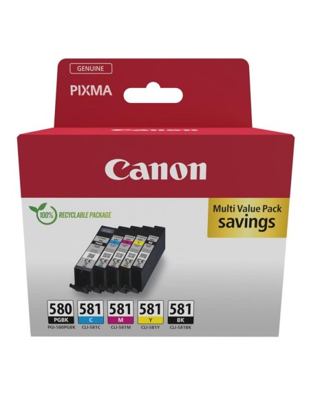 Multipack canon pgi - 580 pgbk + cli - 581 cymbk