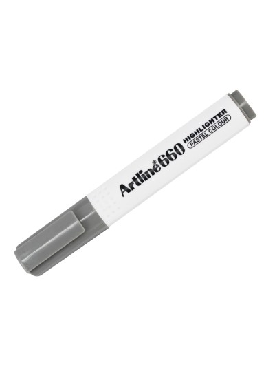 Rotulador artline fluorescente ek-660 gris pastel punta biselada