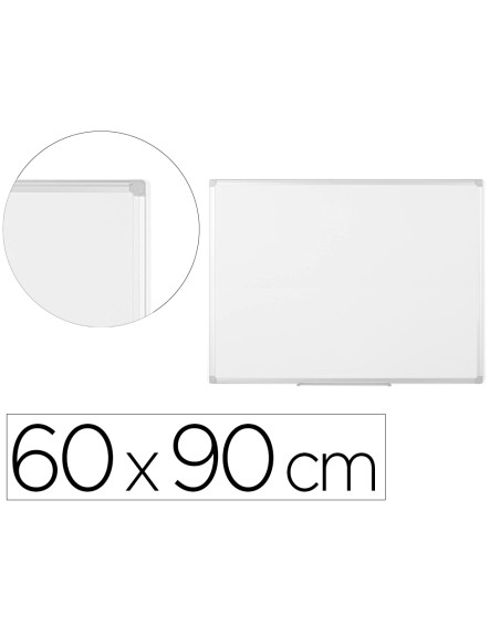 Pizarra blanca bi-office earth lacada magnetica marco de aluminio 600x900 mm