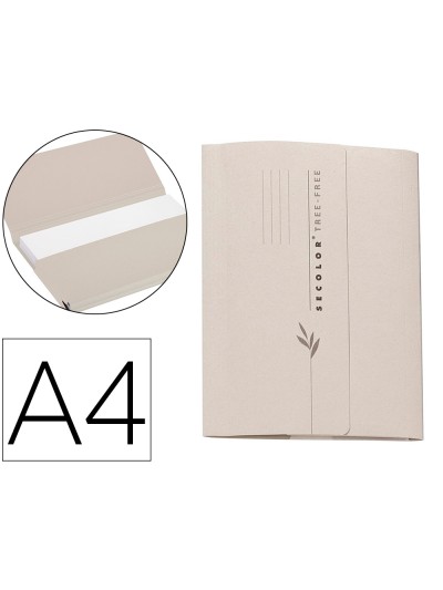 Subcarpeta cartulina tarifold 100% ecologica 226 g/m2 din a4 pack de 10 unidades con solapa y bolsa gran capacidad