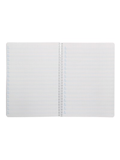 Cuaderno espiral liderpapel din a4 pautaguia tapa plastico80h 90gr cuadro pautado 4mm con margen color amarillo