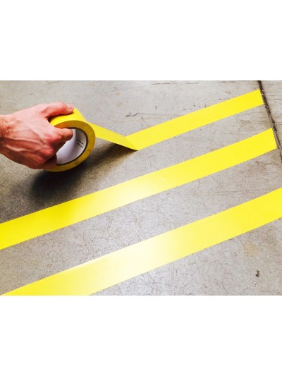 Cinta adhesiva tarifold para marcaje y señalizacion de suelo 33 mt x 50 mm color amarillo
