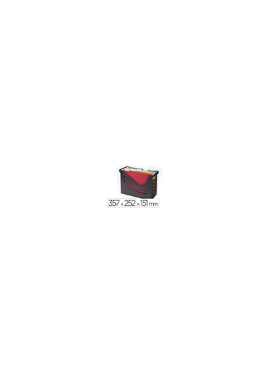 Soporte para carpetas colgantes tarifold plastico 100% reciclado color negro 357 x 252 x 151 mm