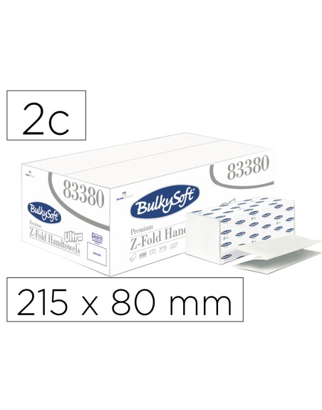 Toalla engarzada ofyhostel bulkysoft gofrada premium fold 2 capas plegado z 215 x 80 mm