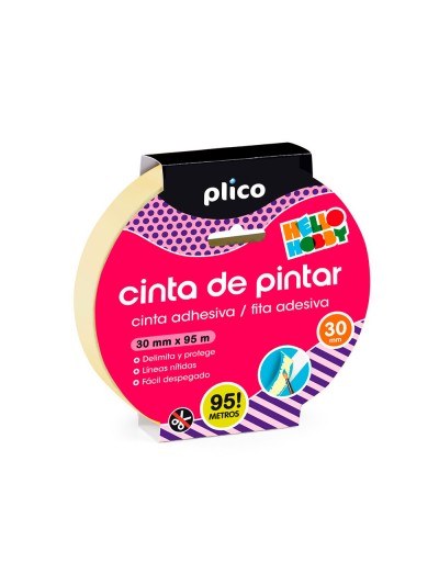 Cinta adhesiva plico para pintor 95 mt x 30 mm