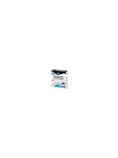 Disco de cierre plico velcro autoadhesivo 20 mm diametro color negro caja de 400 unidades