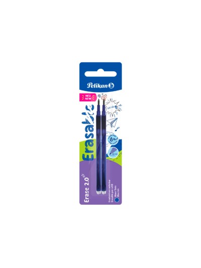 Recambio roller pelikan erase 2.0 color azul blister de 2 unidades