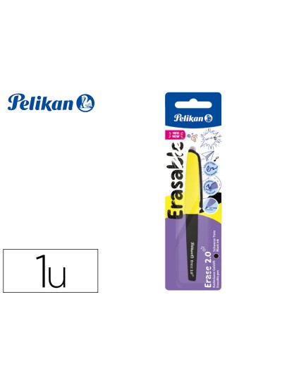 Roller pelikan erase 2.0 borrable punta 0,7 mm tinta gel color negro