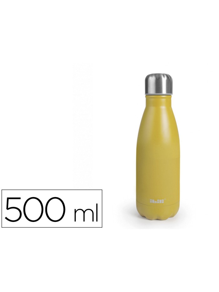 Botella portaliquidos ibili acero inoxidable termo color mango capacidad 500 ml Botella portaliquidos ibili acero inoxidable termo color mango capacidad 500 ml