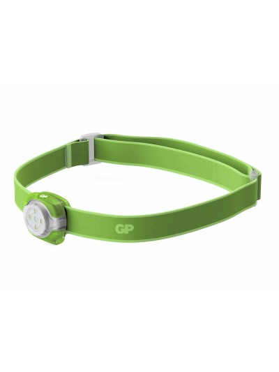 Linterna de cabeza gp infantil led 40 lumenes 2 niveles intensidad color verde