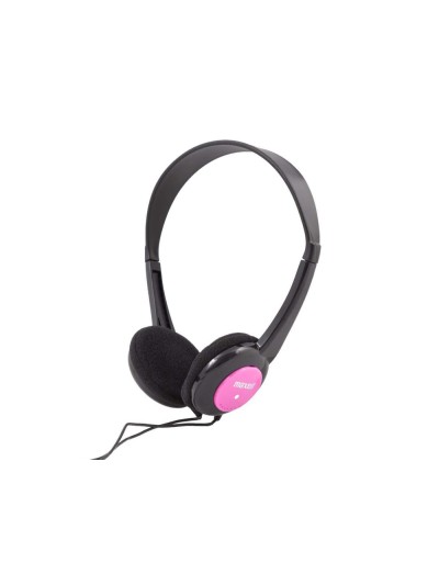 Auriculares maxell infantil diadema jack 3,5 mm longitud cabel 1,2 mt color rosa
