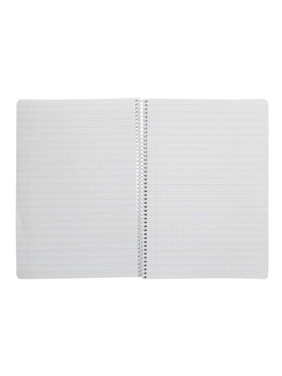 Cuaderno espiral liderpapel din a4 pautaguia tapa plastico 80h 90gr cuadro pautado 3 mm con margen color lila