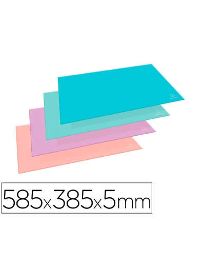 Vade de sobremesa exacompta aquarel carton forrado colores pastel surtidos 585x385x5 mm