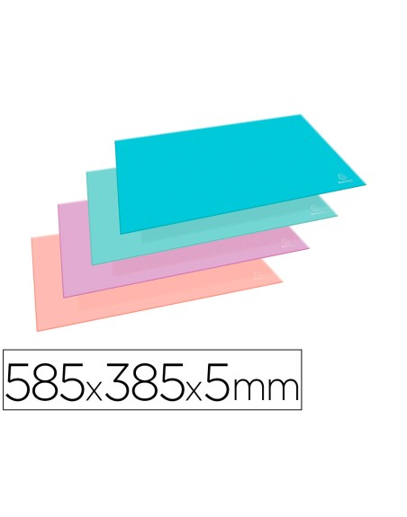Vade de sobremesa exacompta aquarel carton forrado colores pastel surtidos 585x385x5 mm