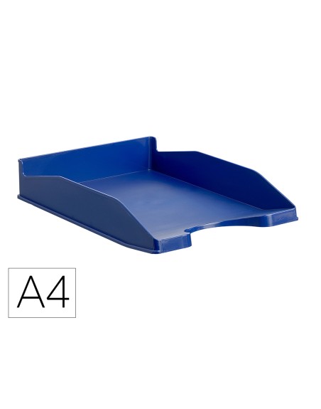 Bandeja sobremesa archivo 2000 ecogreen plastico 100% reciclada apilable formatos din a4 y folio color azul