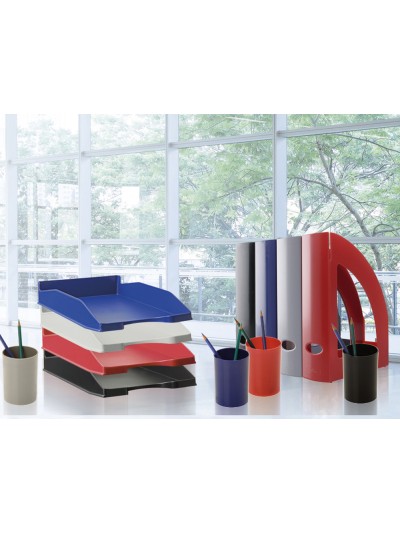 Bandeja sobremesa archivo 2000 ecogreen plastico 100% reciclada apilable formatos din a4 y folio color azul