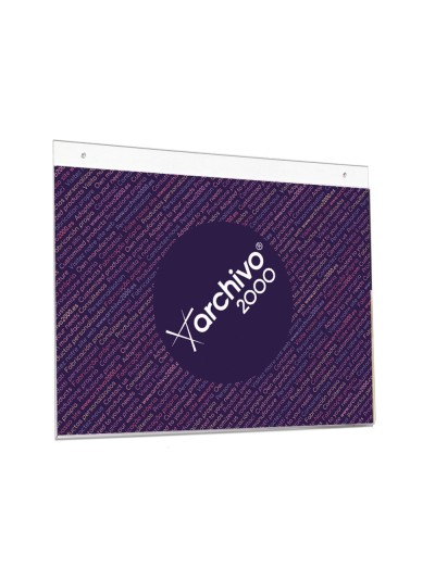 Expositor mural archivo 2000 con taladros ultra transparente din a4 horizontal 300x235 mm
