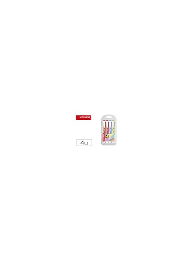 Rotulador stabilo fluorescente fino swing cool pastel estuche de 4 unidades colores surtidos
