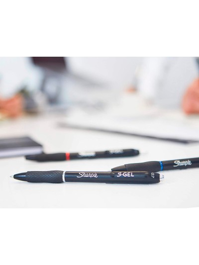 Boligrafo sharpie retractil tinta gel punta 0,7 mm color azul