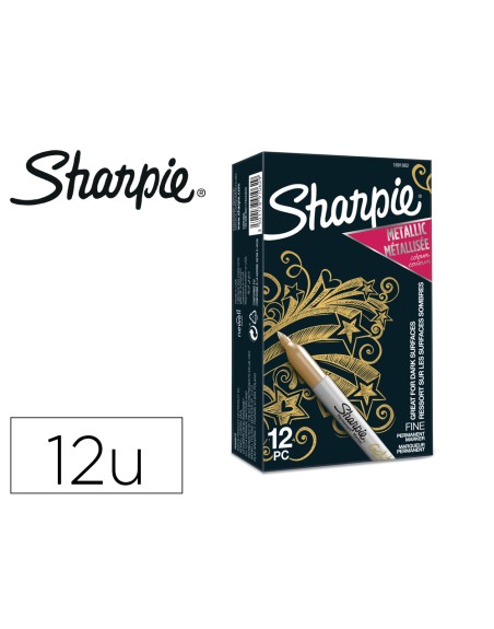Rotulador sharpie permanente fino metallic oro