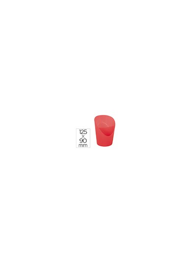Cubilete portalapices esselte coral translucido plastico colour breeze redondo diametro 90 mm alto 125 mm