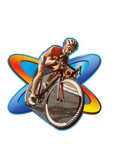 25/26 APLIQUE MADERA CICLISMO 8 CM