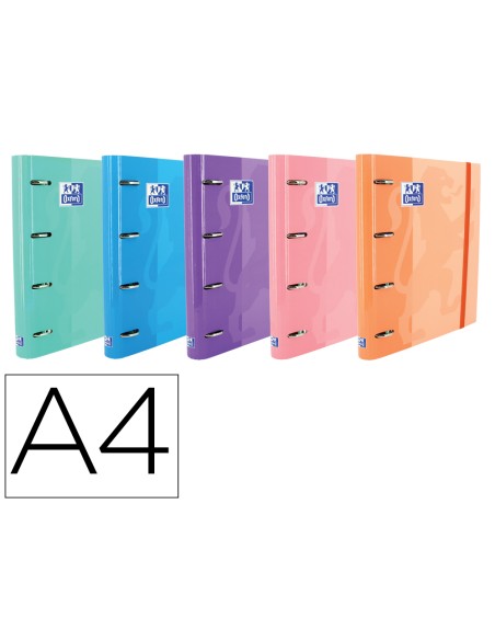 Carpeta con recambio oxford europeanbinder classic 4 anillas 35 mm cuadro 5 mm din a4 tapa extradura con