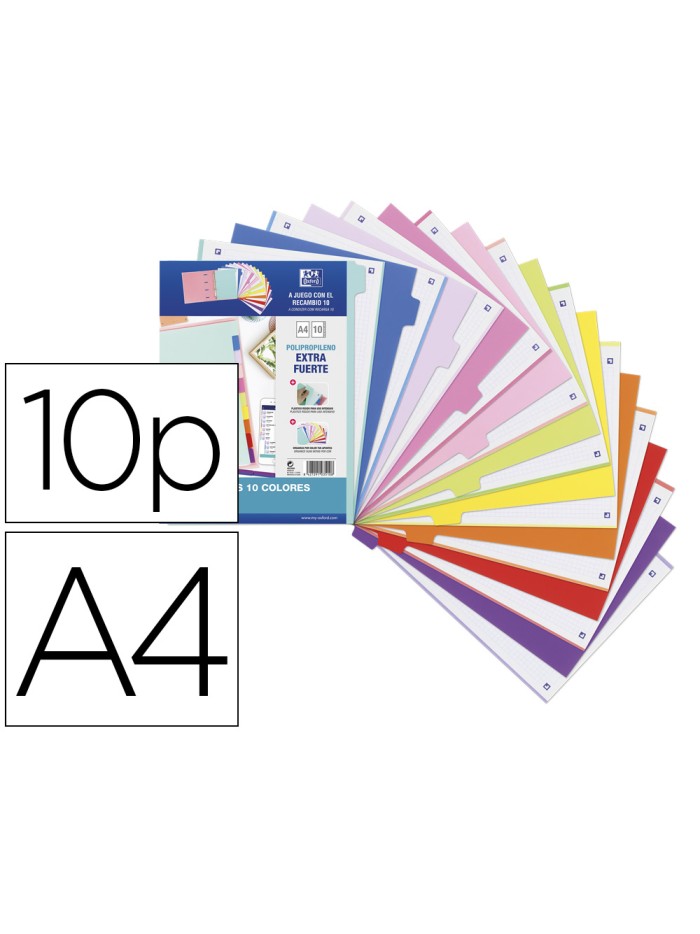 Separadores de plastico oxford polipropileno 500 mc juego de 10 separadores Separadores de plastico oxford polipropileno 500 mc juego de 10 separadores