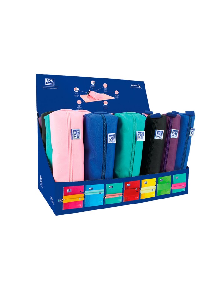 Bolso escolar oxford portatodo teens expositor de 24 unidades colores surtidos Bolso escolar oxford portatodo teens expositor de 24 unidades colores surtidos
