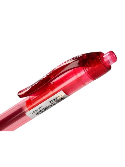 Boligrafo q-connect sigma retractil con sujecion de caucho tinta gel 0,5 mm color rojo