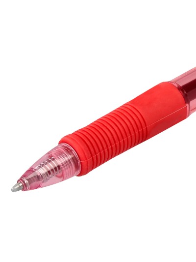 Boligrafo q-connect sigma retractil con sujecion de caucho tinta gel 0,5 mm color rojo