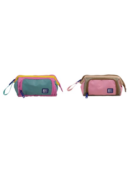 Estuche portatodo oxford gran capacidad kangoo color block 100x130x220 mm