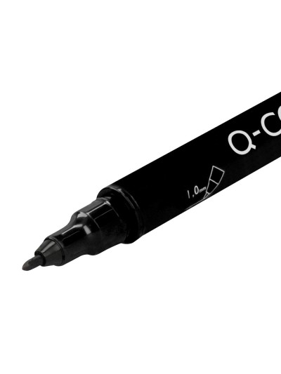 Rotulador q-connect marcador permanente doble punta color negro 4 mm y 1 mm